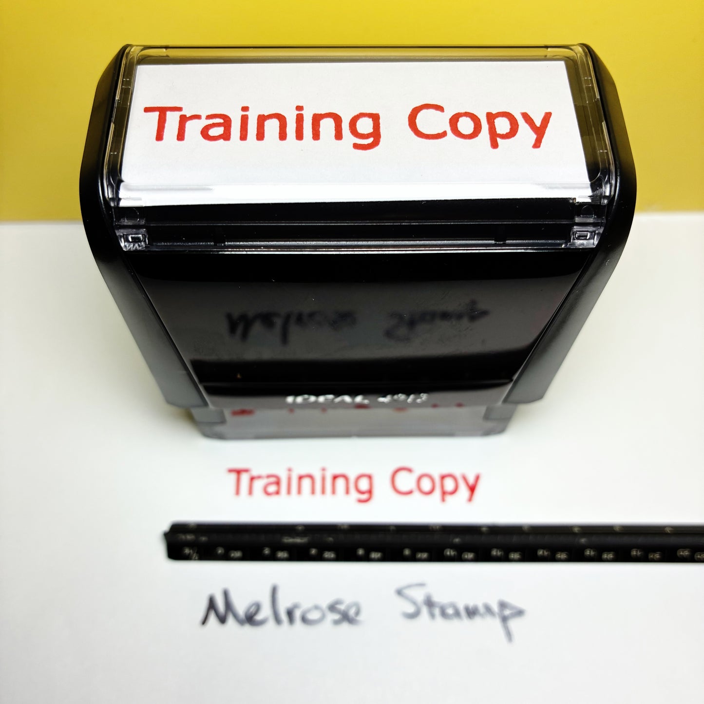 Training Copy Rubber Stamp Red Ink Self Inking Ideal 4913