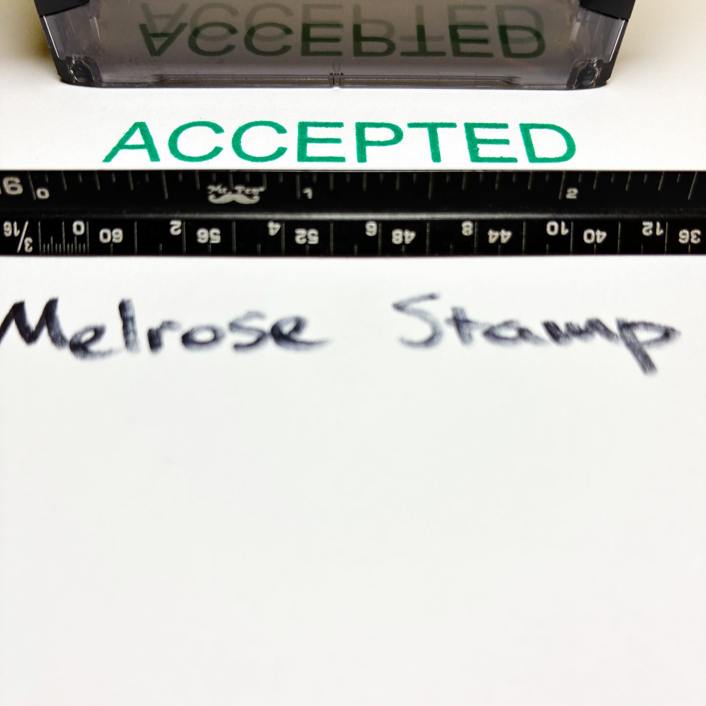 Accepted Rubber Stamp Green Ink Self Inking Ideal 4913