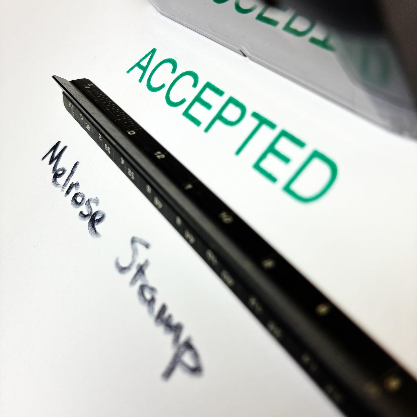 Accepted Rubber Stamp Green Ink Self Inking Ideal 4913