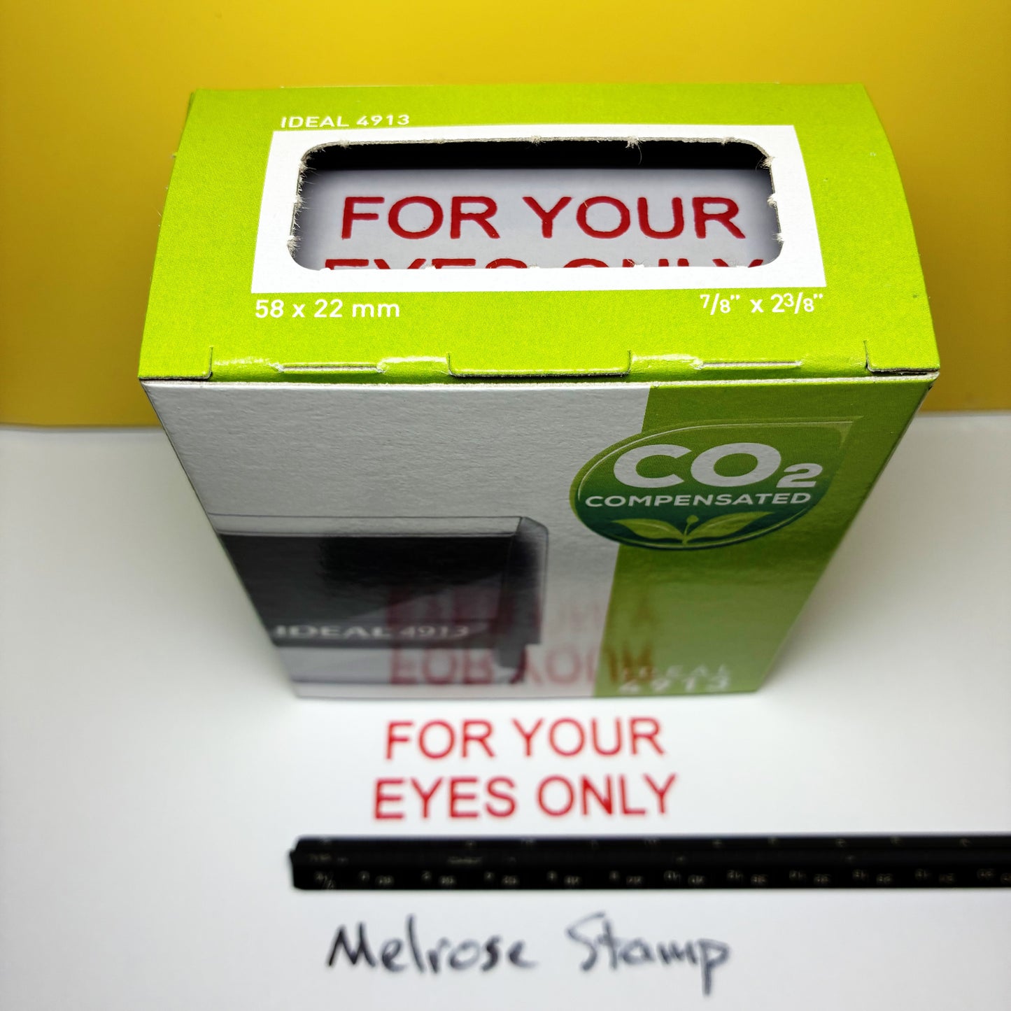 For Your Eyes Only Rubber Stamp Red Ink Self Inking Ideal 4913