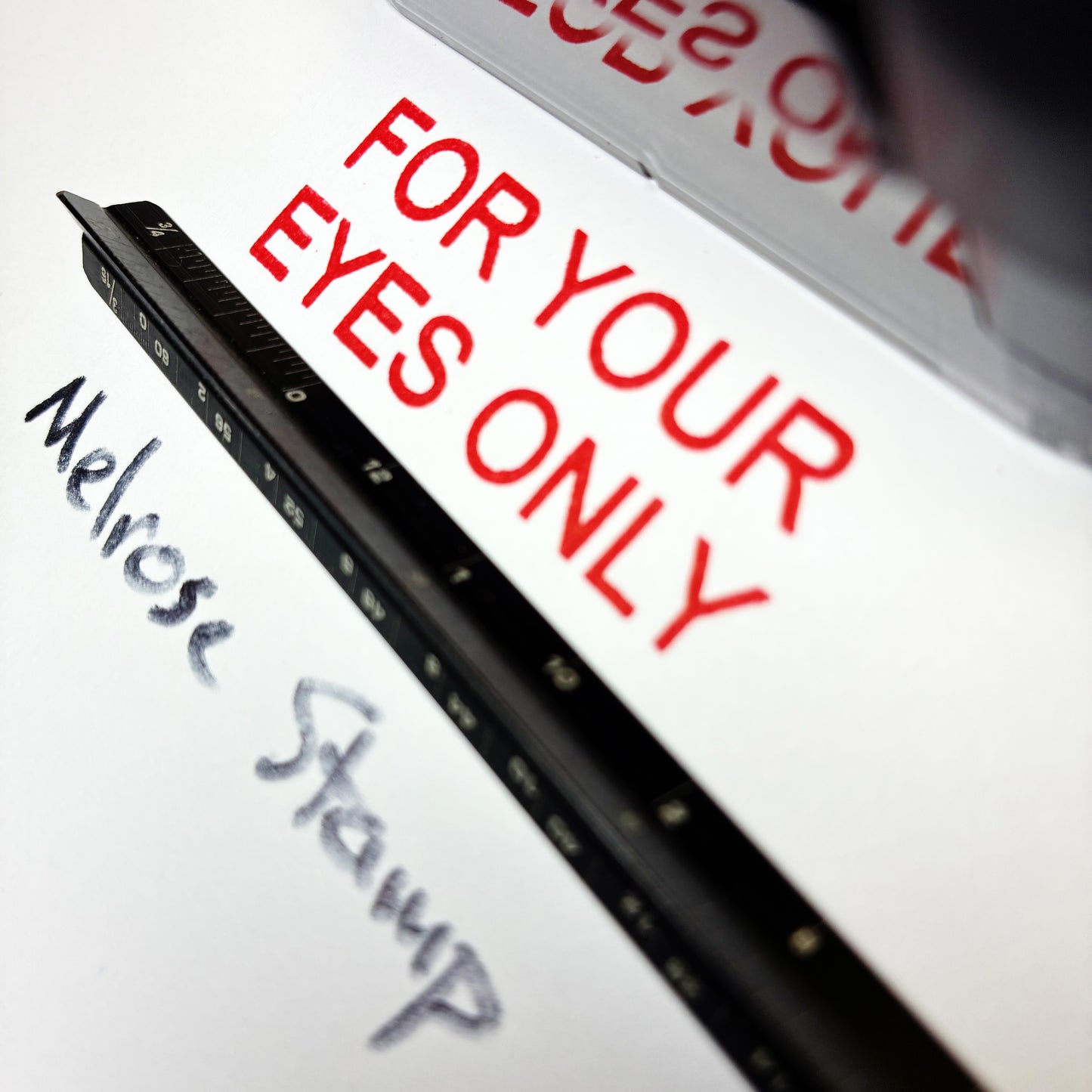 For Your Eyes Only Rubber Stamp Red Ink Self Inking Ideal 4913