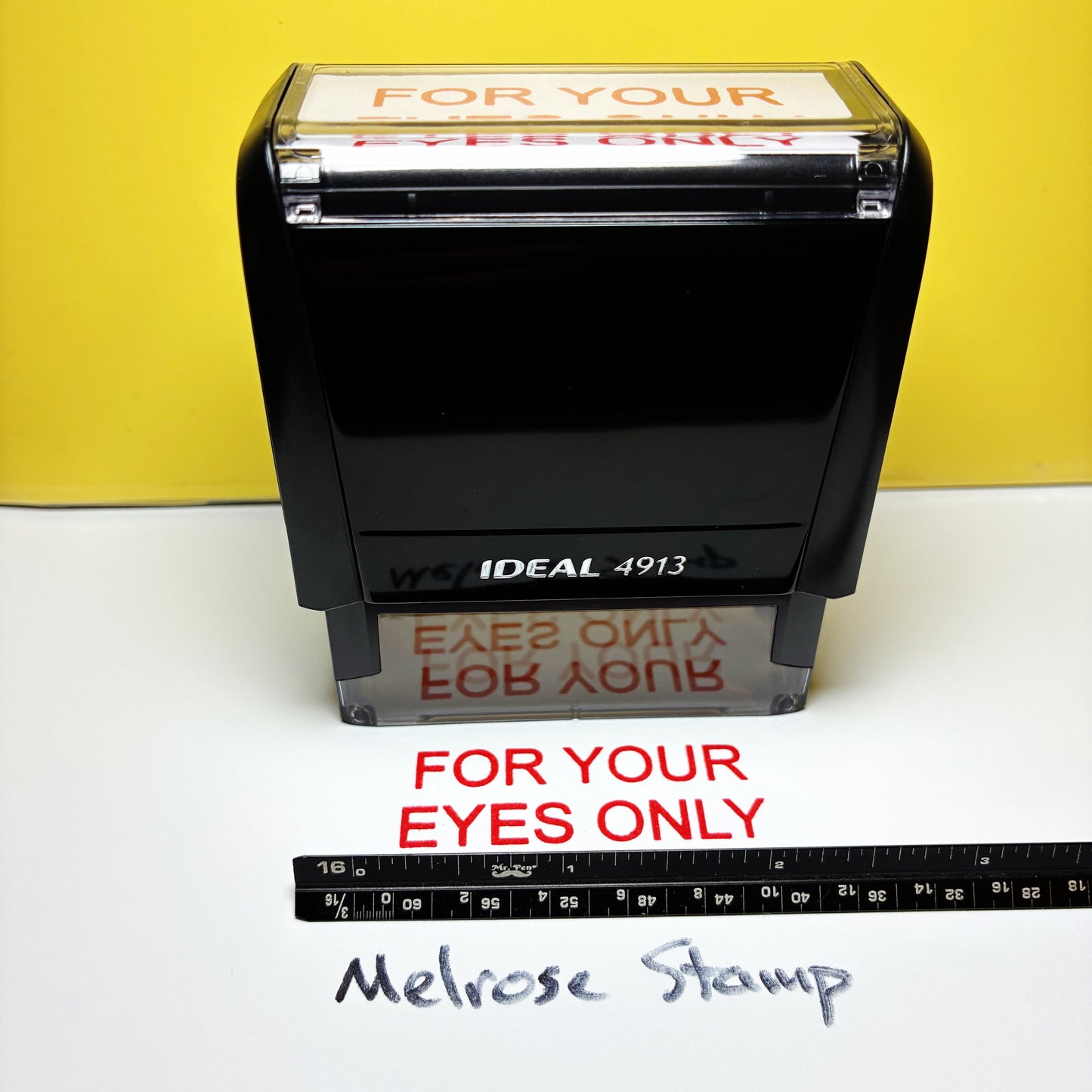 For Your Eyes Only Rubber Stamp Red Ink Self Inking Ideal 4913