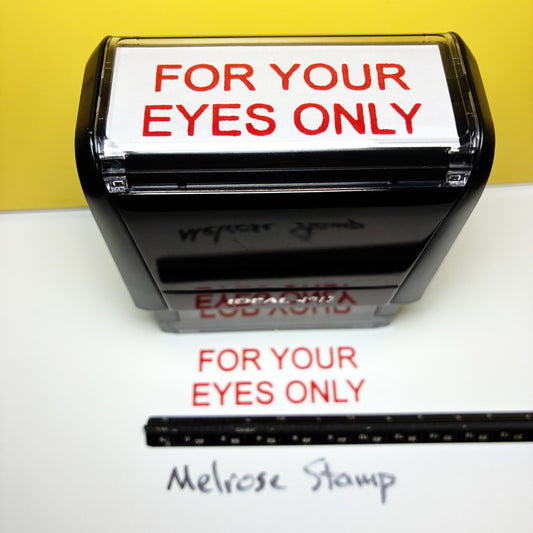 For Your Eyes Only Rubber Stamp Red Ink Self Inking Ideal 4913