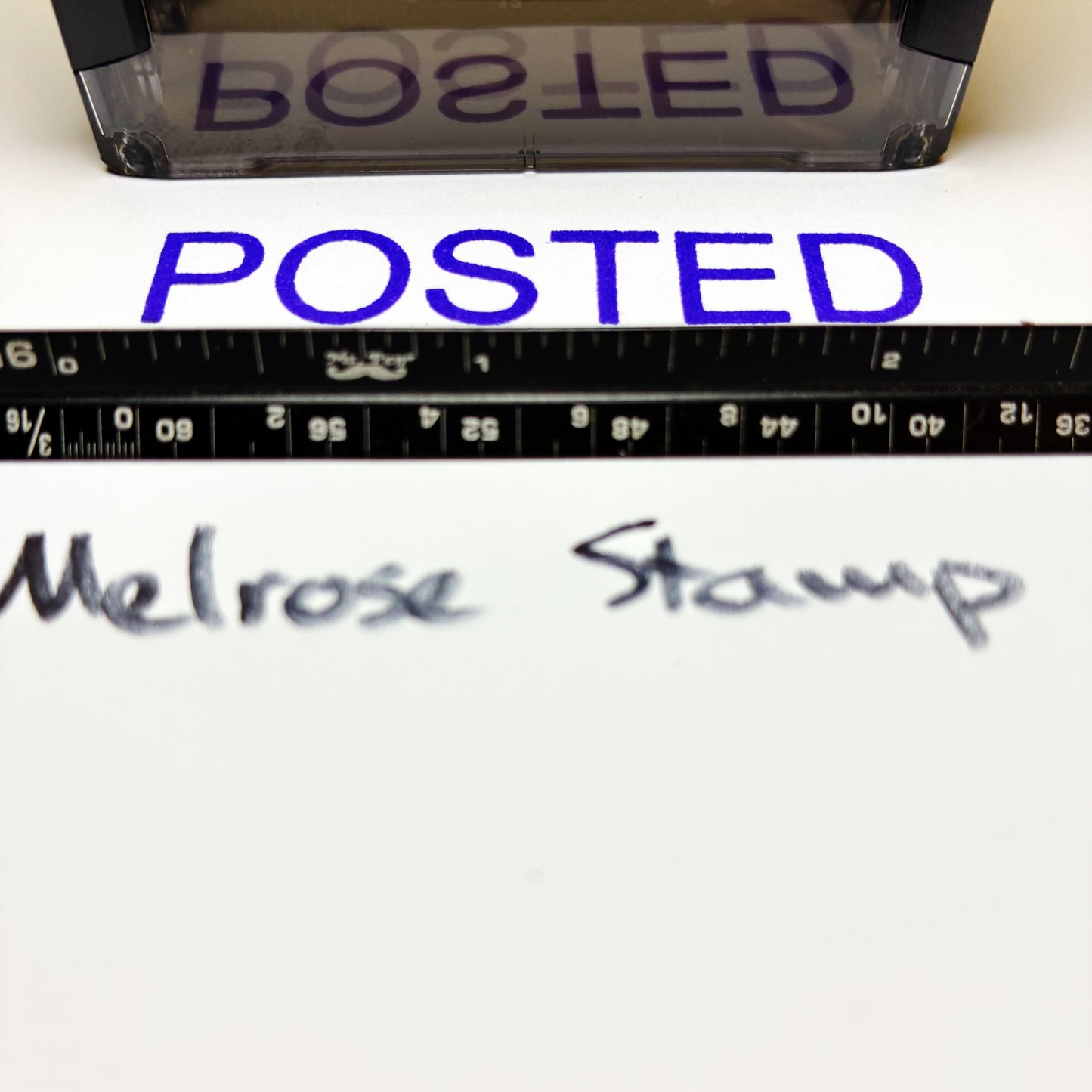 Posted Rubber Stamp Purple Ink Self Inking Ideal 4913