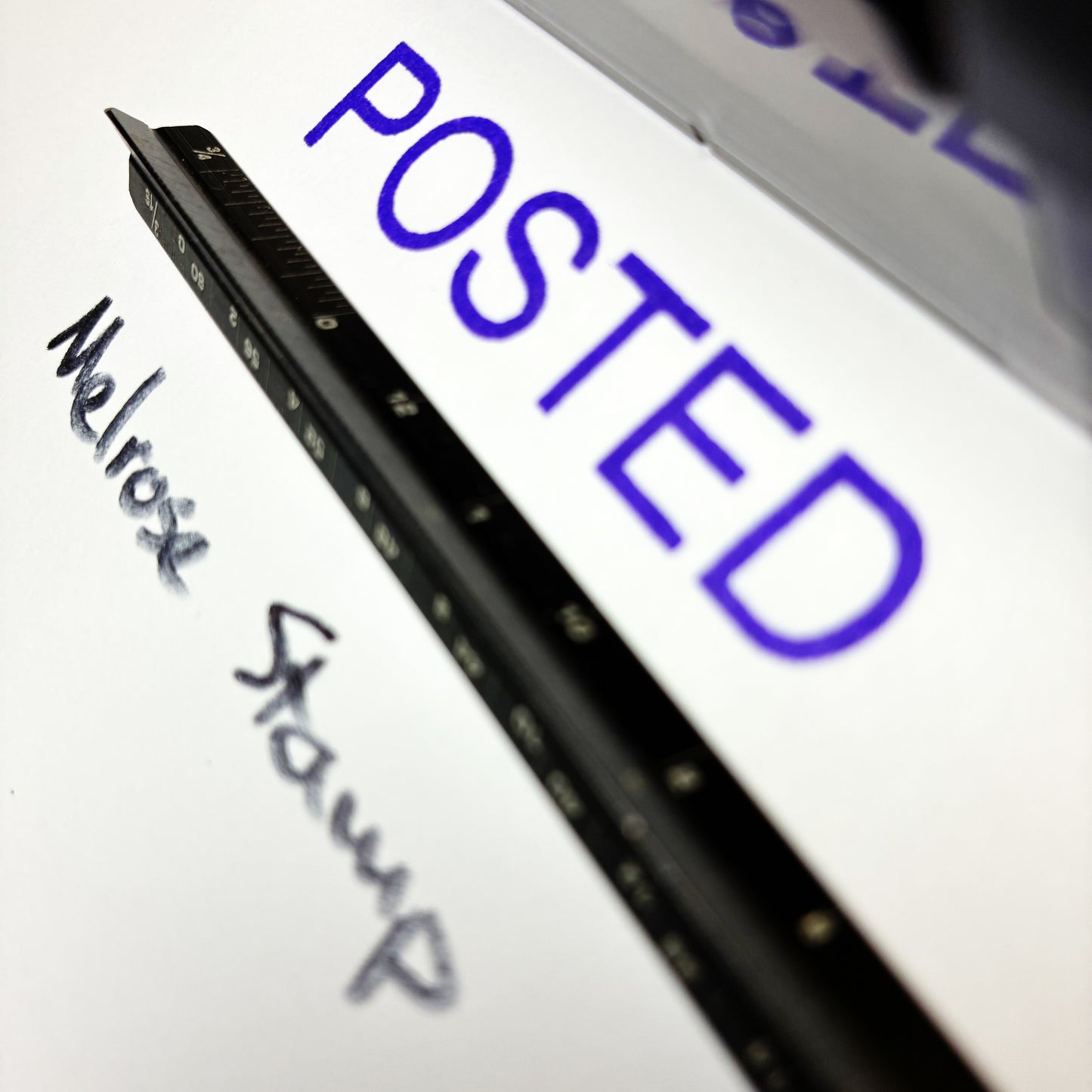 Posted Rubber Stamp Purple Ink Self Inking Ideal 4913