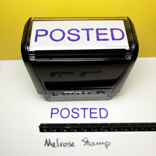 Posted Rubber Stamp Purple Ink Self Inking Ideal 4913