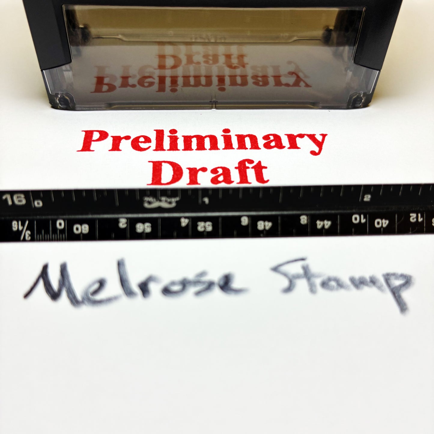 Preliminary Draft Rubber Stamp Red Ink Self Inking Ideal 4913