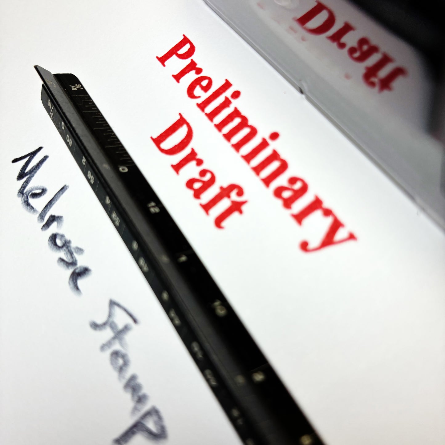 Preliminary Draft Rubber Stamp Red Ink Self Inking Ideal 4913