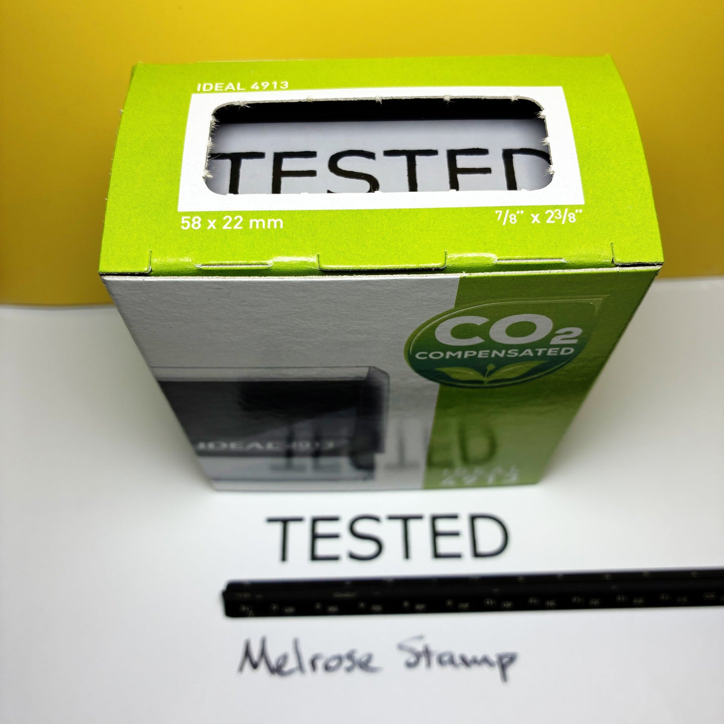 Tested Rubber Stamp Black Ink Self Inking Ideal 4913