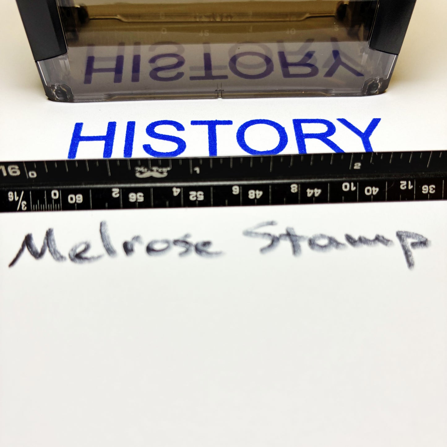 History Rubber Stamp Blue Ink Self Inking Ideal 4913