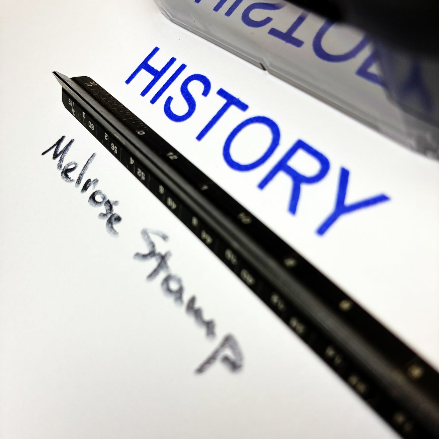 History Rubber Stamp Blue Ink Self Inking Ideal 4913