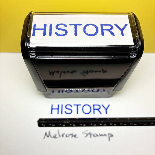 History Rubber Stamp Blue Ink Self Inking Ideal 4913