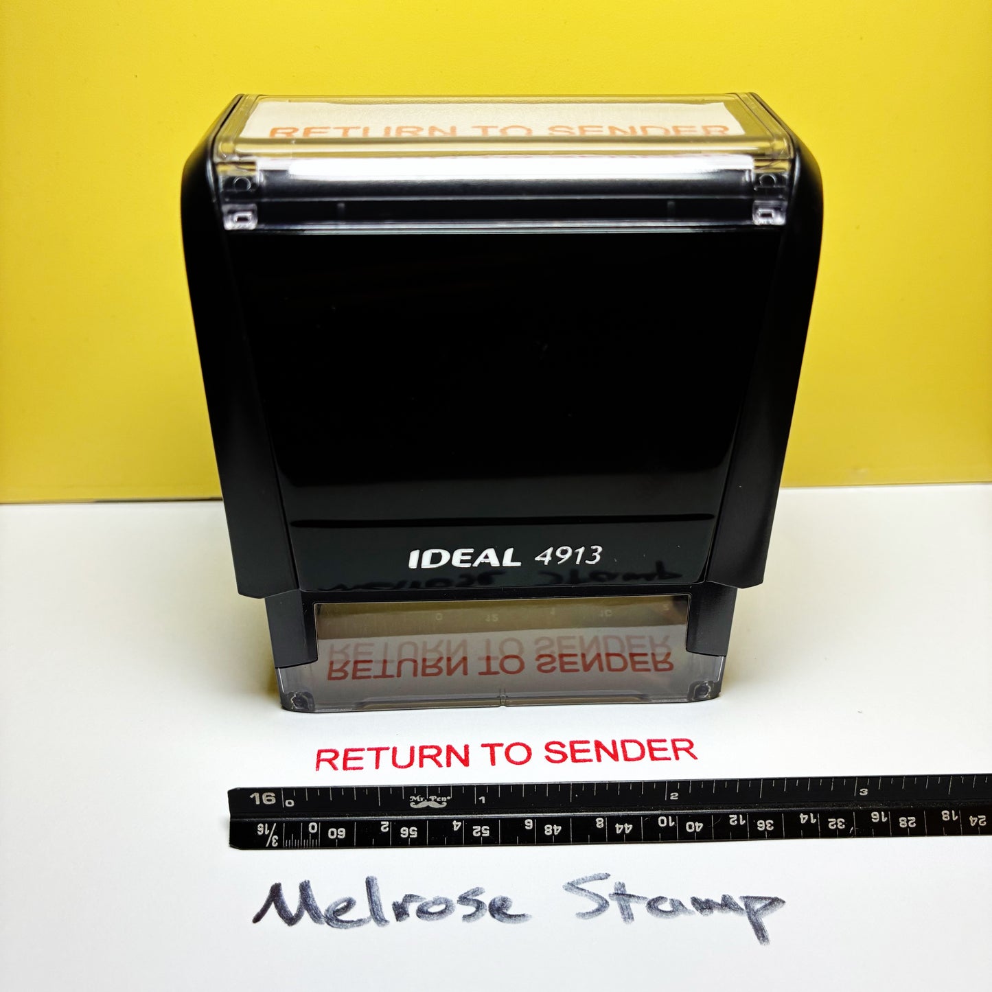 Return To Sender Rubber Stamp Red Ink Self Inking Ideal 4913