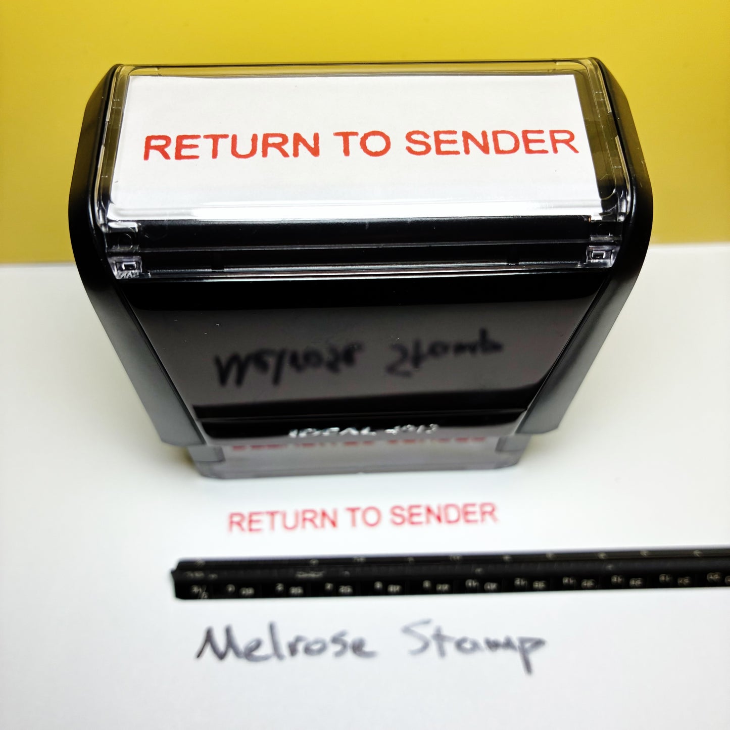 Return To Sender Rubber Stamp Red Ink Self Inking Ideal 4913
