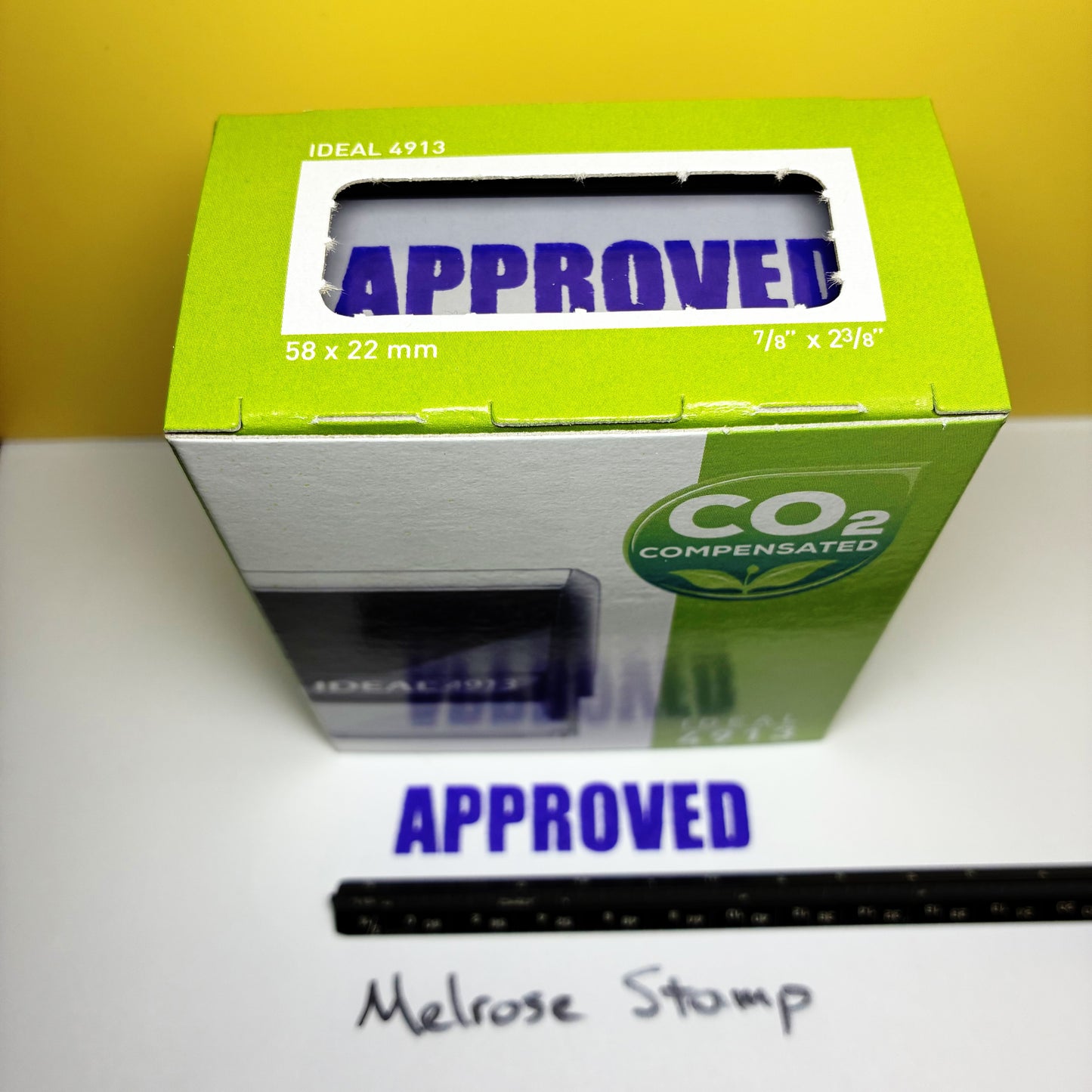 Approved Rubber Stamp Purple Ink Self Inking Ideal 4913