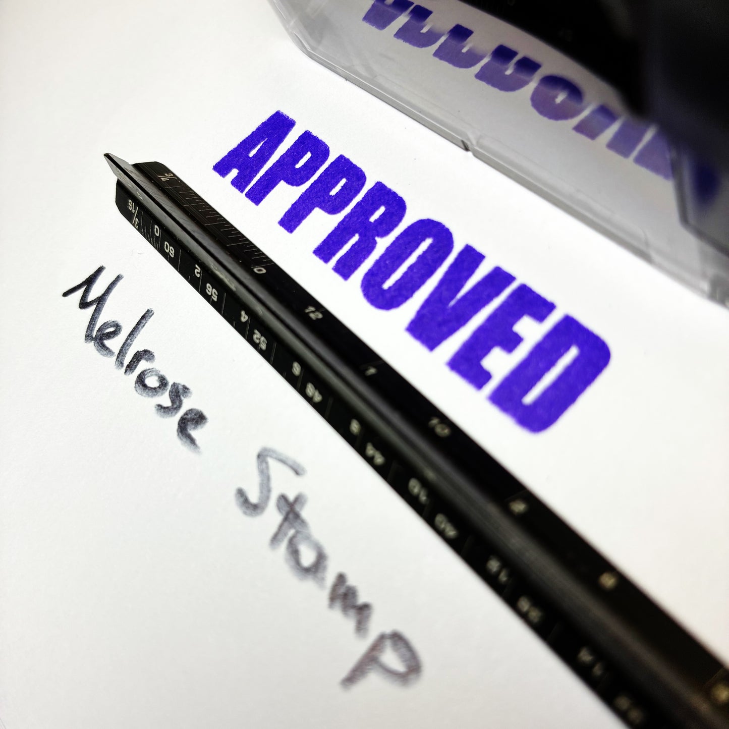 Approved Rubber Stamp Purple Ink Self Inking Ideal 4913