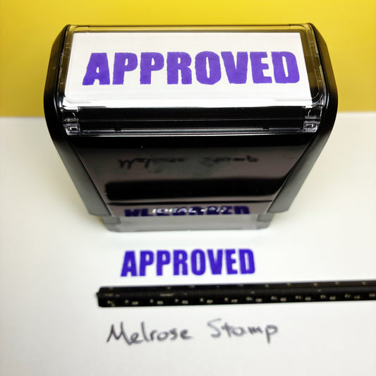 Approved Rubber Stamp Purple Ink Self Inking Ideal 4913
