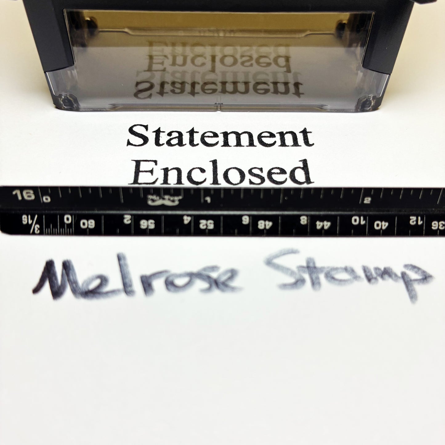 Statement Enclosed Rubber Stamp Black Ink Self Inking Ideal 4913