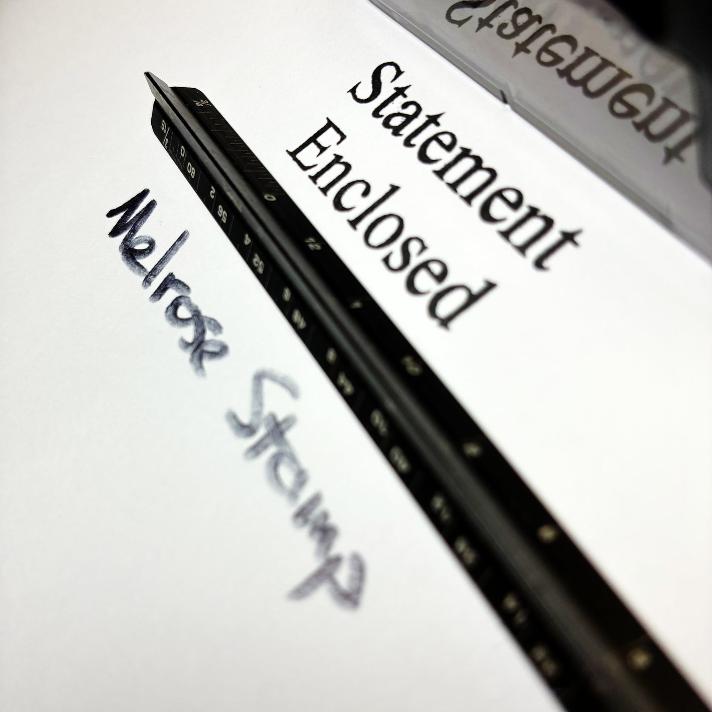 Statement Enclosed Rubber Stamp Black Ink Self Inking Ideal 4913