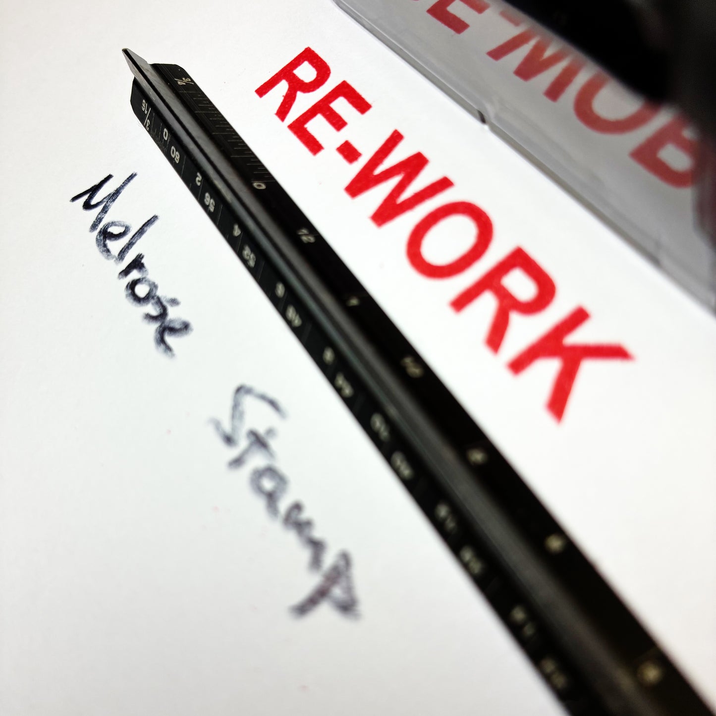 Rework Rubber Stamp Red Ink Self Inking Ideal 4913