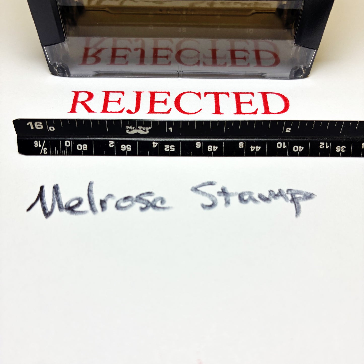 Rejected Rubber Stamp Red Ink Self Inking Ideal 4913