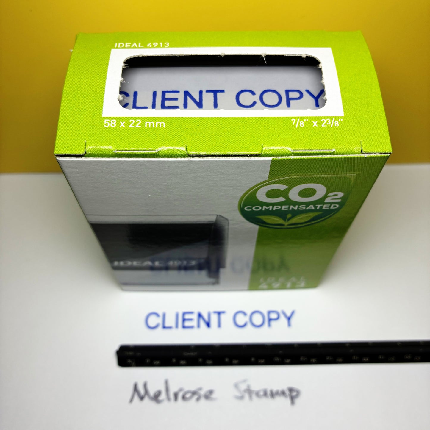 Client Copy Rubber Stamp Blue Ink Self Inking Ideal 4913