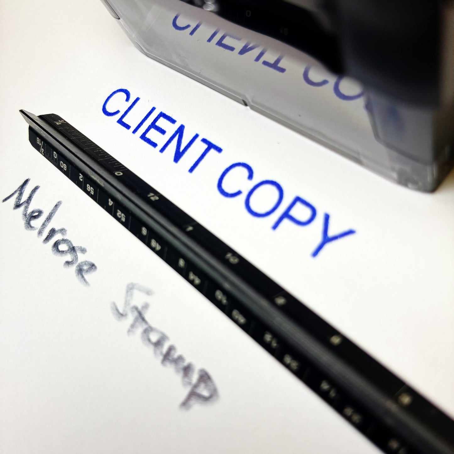 Client Copy Rubber Stamp Blue Ink Self Inking Ideal 4913