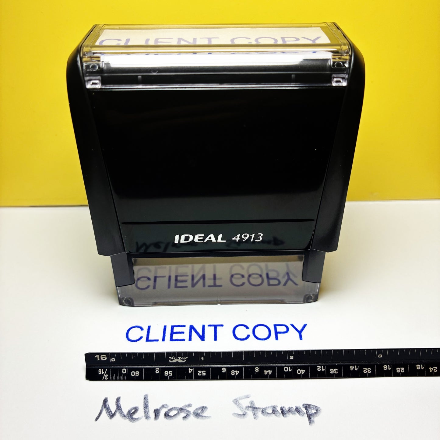 Client Copy Rubber Stamp Blue Ink Self Inking Ideal 4913