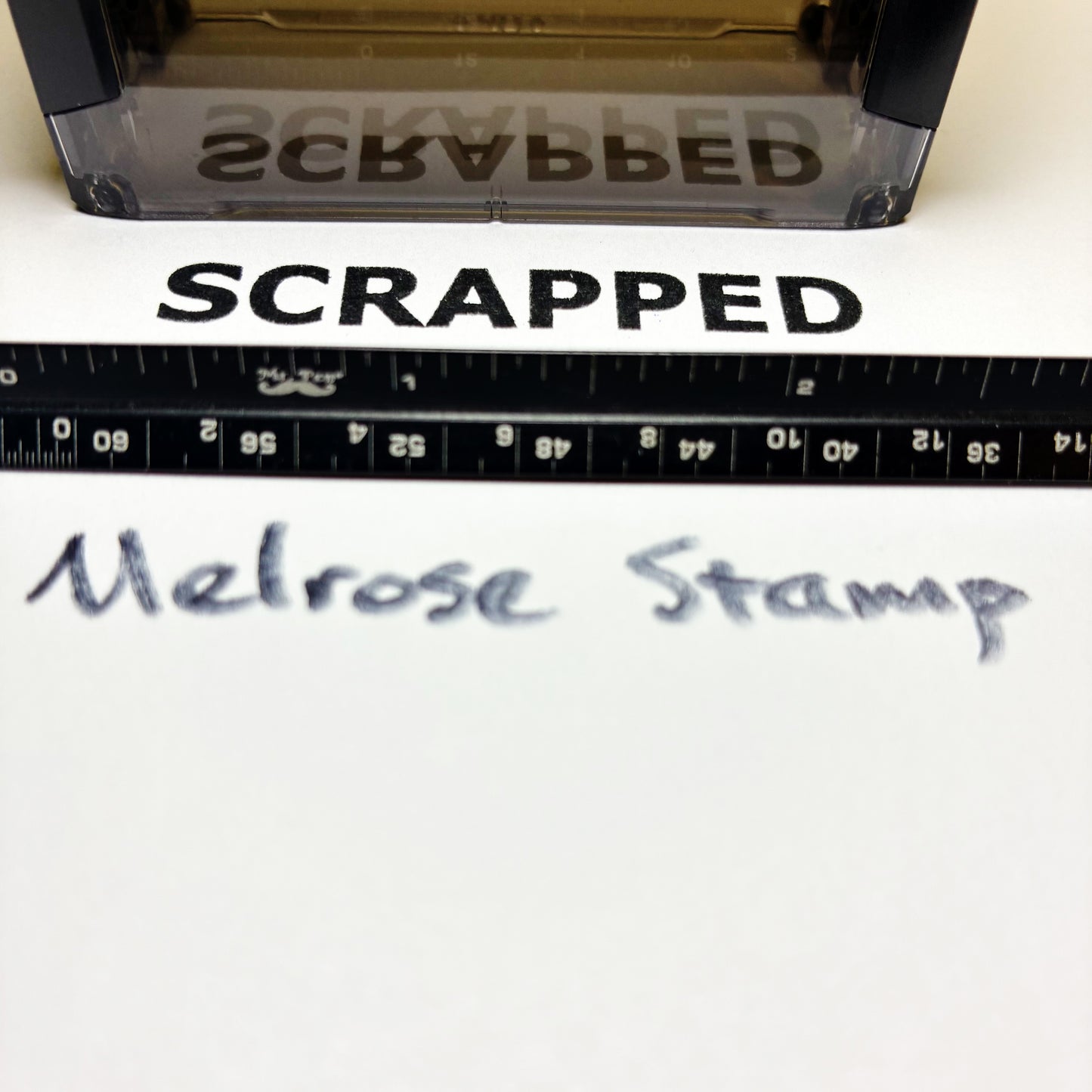 Scrapped Rubber Stamp Black Ink Self Inking Ideal 4913
