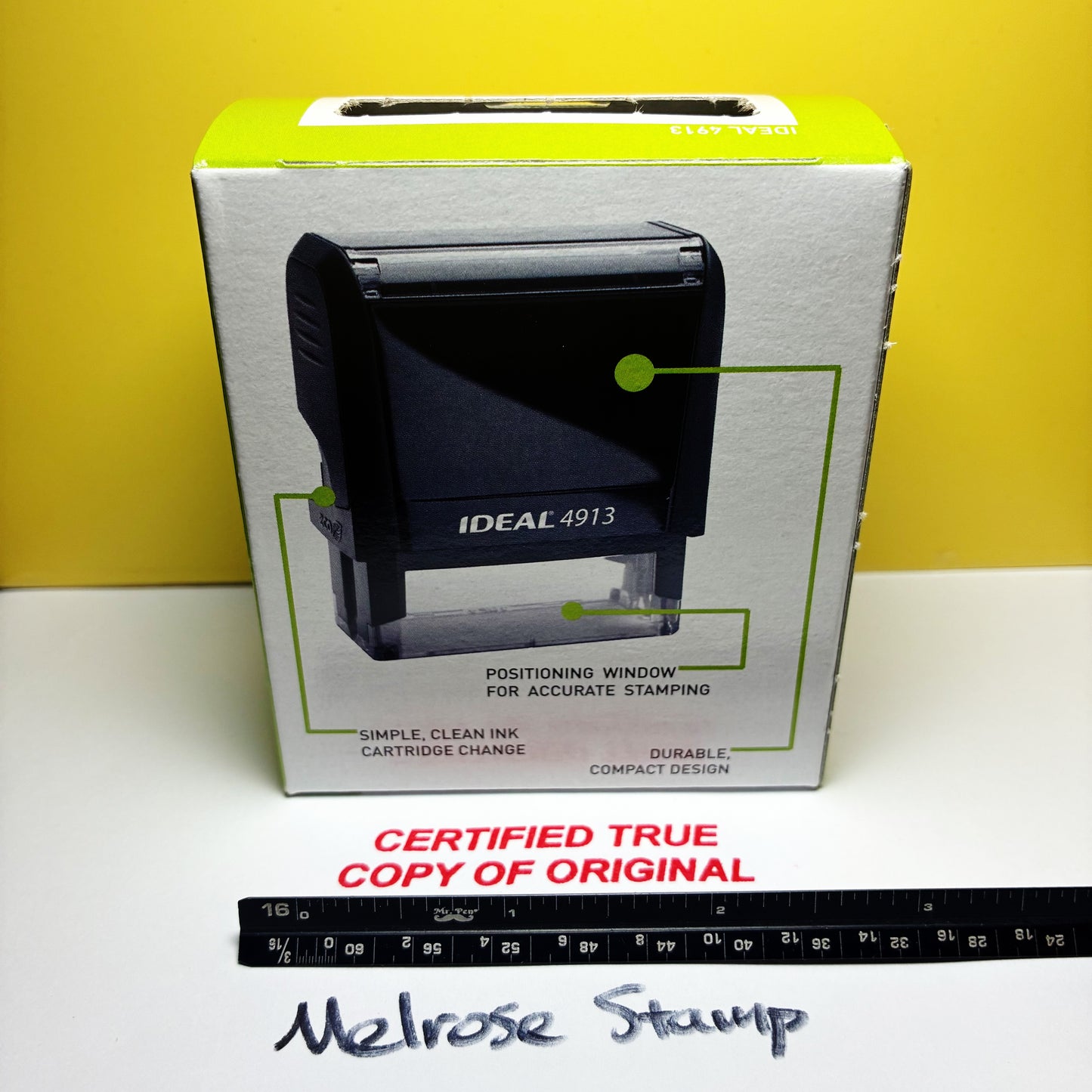 Certified True Copy Of Original Rubber Stamp Red Ink Self Inking Ideal 4913