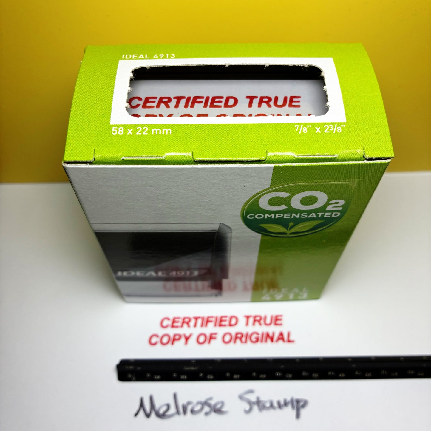 Certified True Copy Of Original Rubber Stamp Red Ink Self Inking Ideal 4913