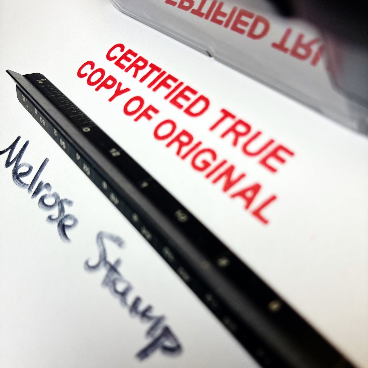 Certified True Copy Of Original Rubber Stamp Red Ink Self Inking Ideal 4913