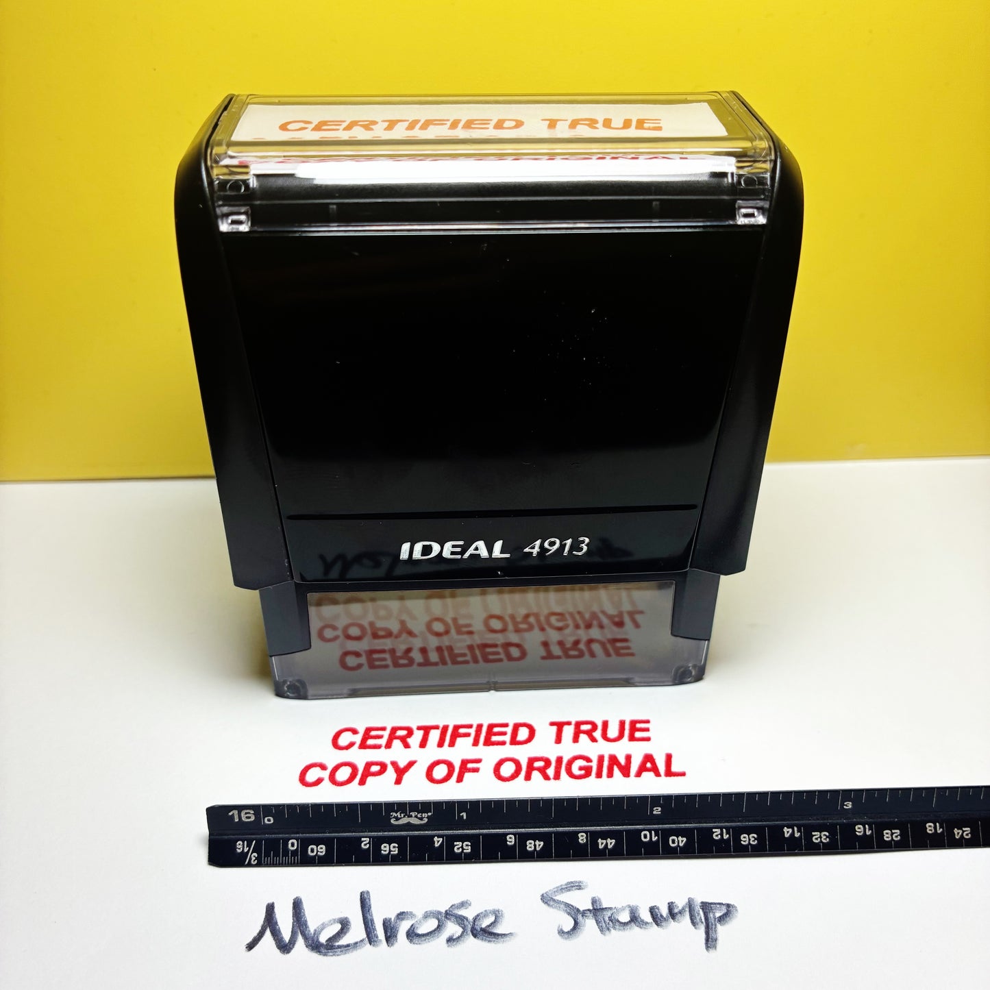 Certified True Copy Of Original Rubber Stamp Red Ink Self Inking Ideal 4913