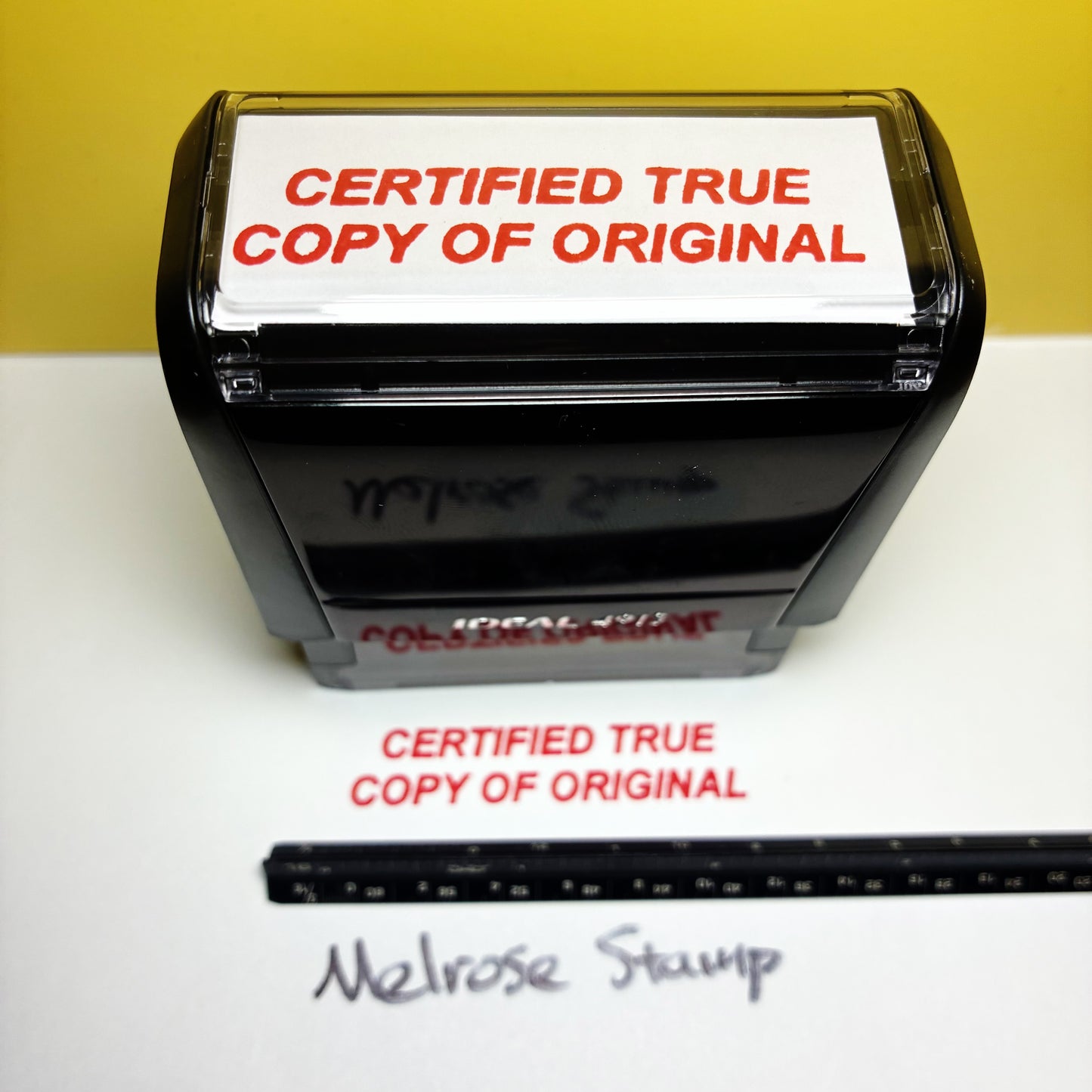 Certified True Copy Of Original Rubber Stamp Red Ink Self Inking Ideal 4913