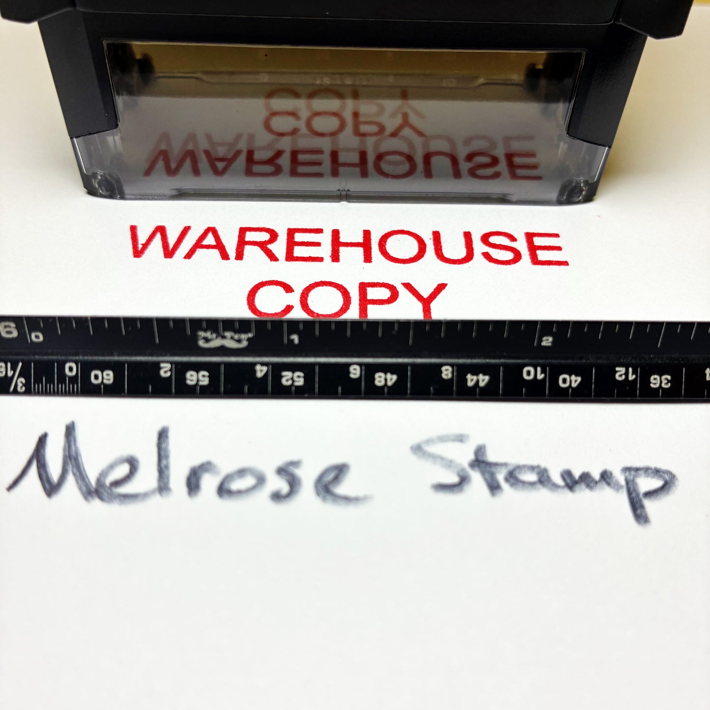 Warehouse Copy Rubber Stamp Red Ink Self Inking Ideal 4913