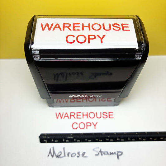 Warehouse Copy Rubber Stamp Red Ink Self Inking Ideal 4913