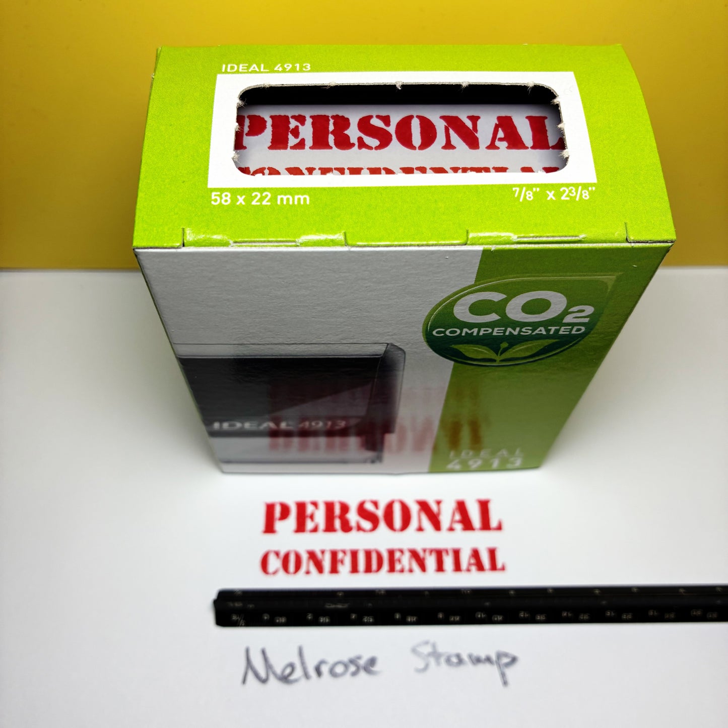Personal Confidential Rubber Stamp Red Ink Self Inking Ideal 4913