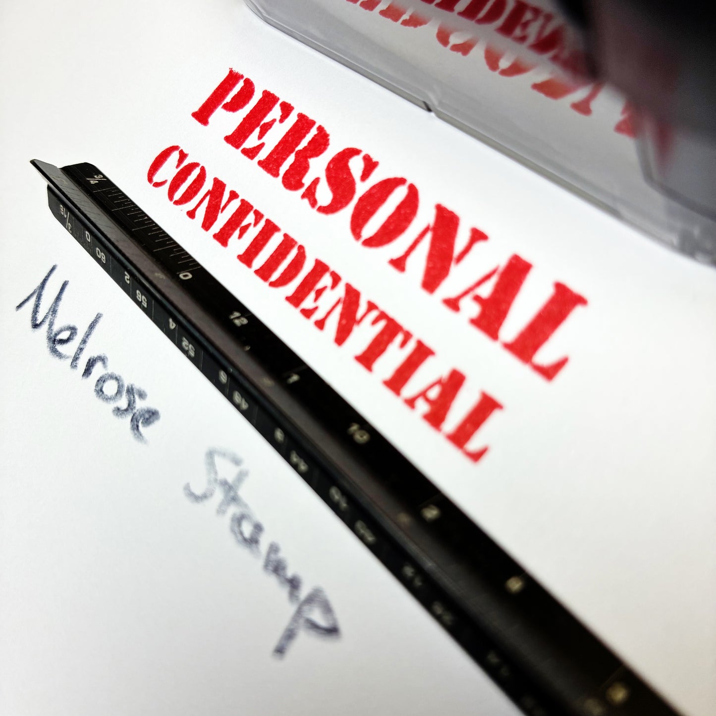 Personal Confidential Rubber Stamp Red Ink Self Inking Ideal 4913