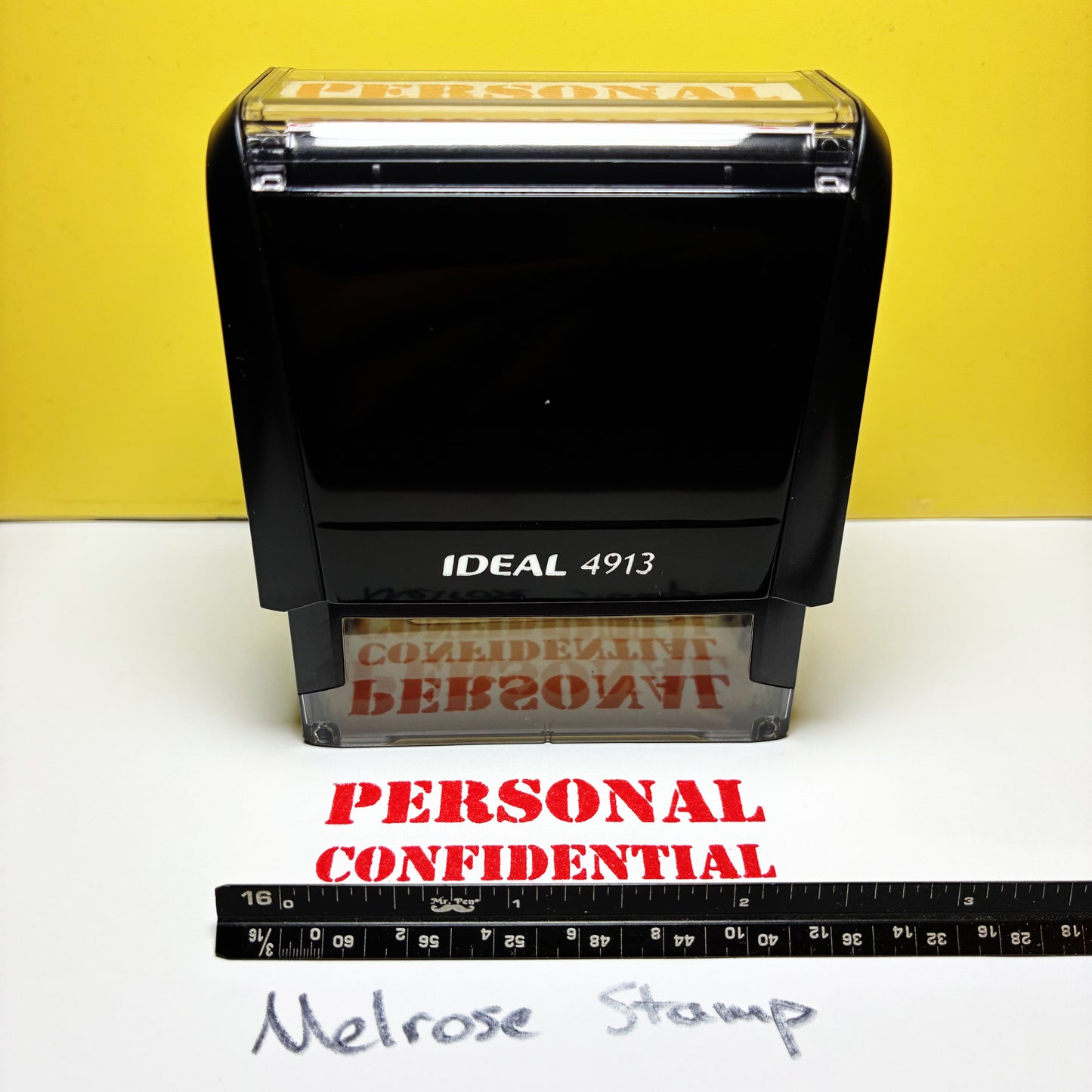 Personal Confidential Rubber Stamp Red Ink Self Inking Ideal 4913