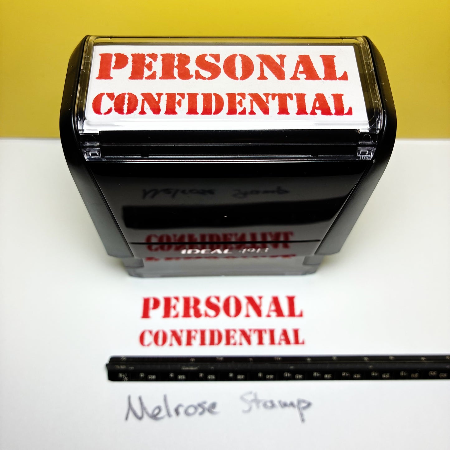 Personal Confidential Rubber Stamp Red Ink Self Inking Ideal 4913