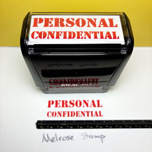 Personal Confidential Rubber Stamp Red Ink Self Inking Ideal 4913