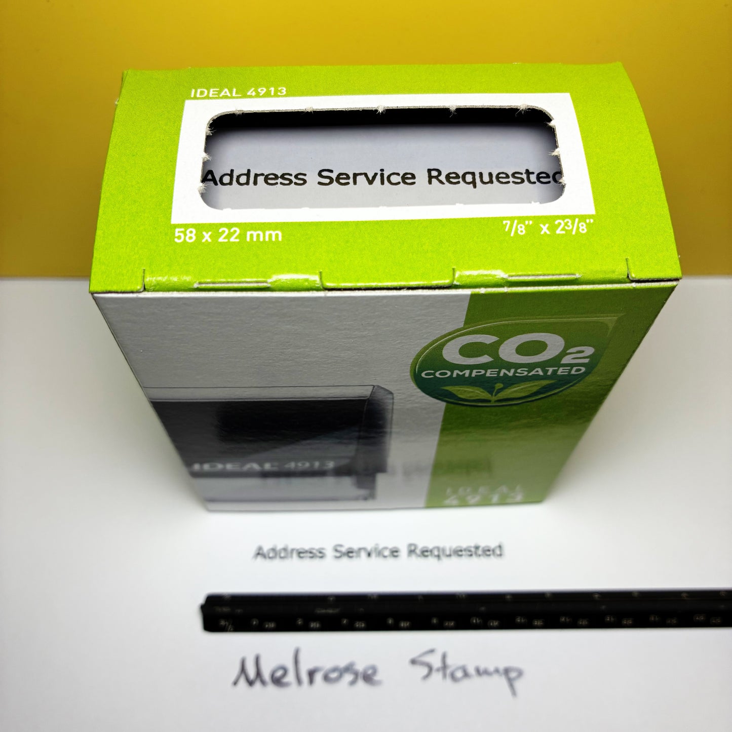 Address Service Requested Self Inking Rubber Stamp Black Ink Ideal 4913