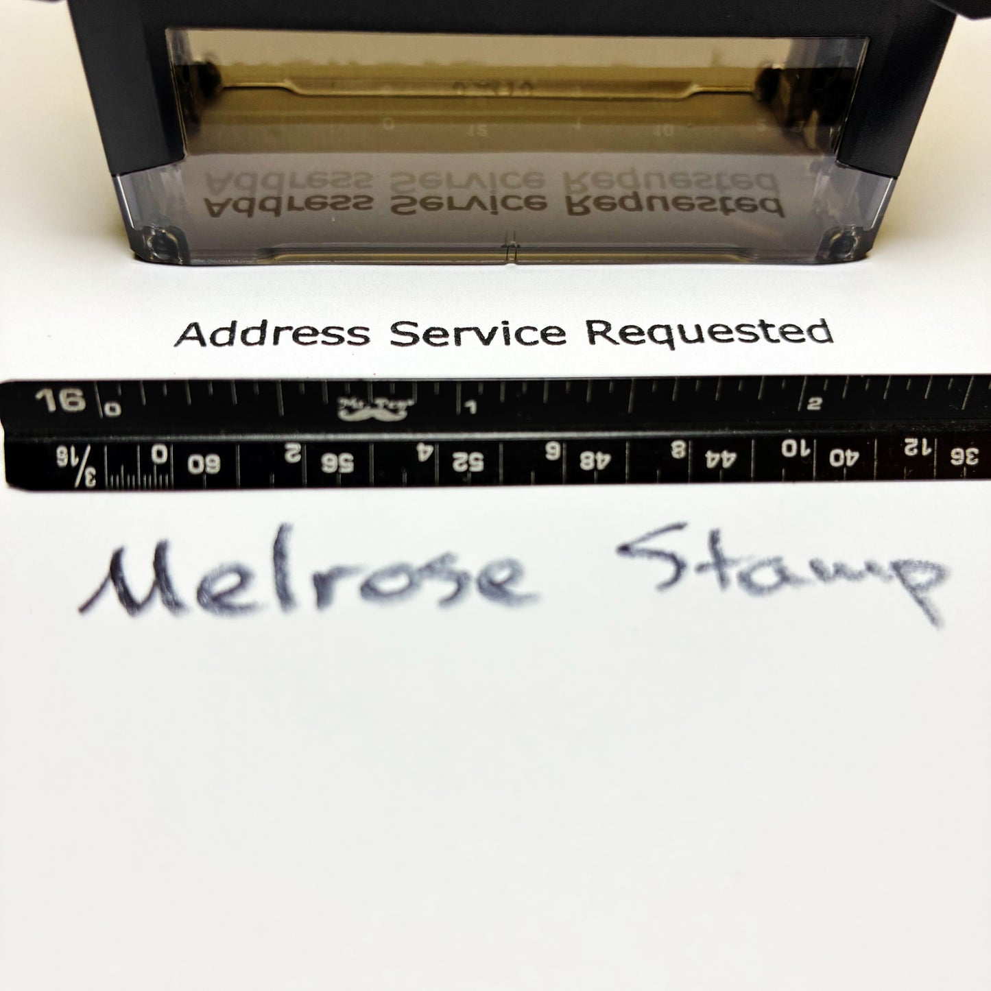 Address Service Requested Self Inking Rubber Stamp Black Ink Ideal 4913