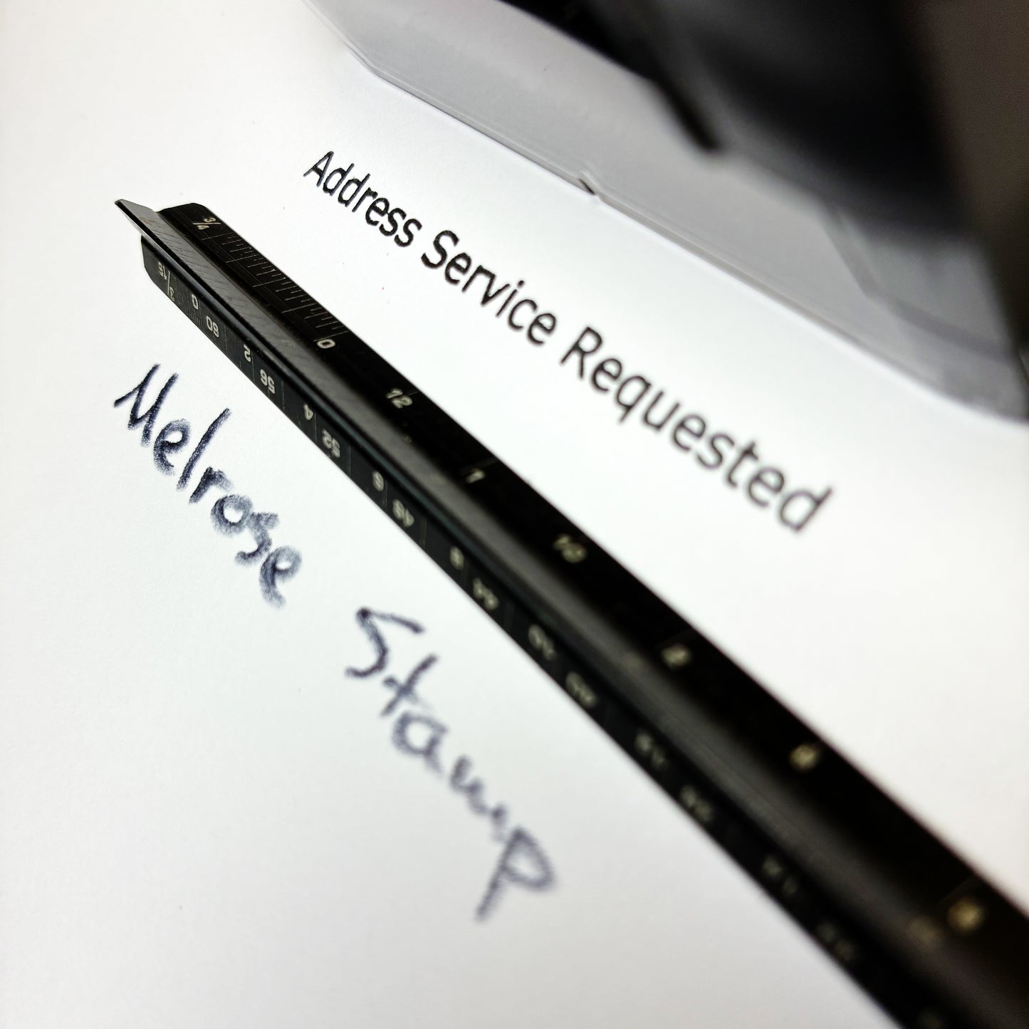 Address Service Requested Self Inking Rubber Stamp Black Ink Ideal 4913