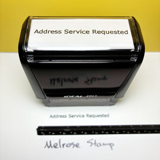 Address Service Requested Self Inking Rubber Stamp Black Ink Ideal 4913