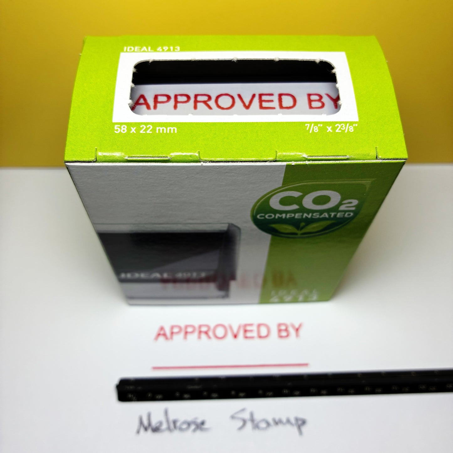 Approved By Rubber Stamp Red Ink Self Inking Ideal 4913