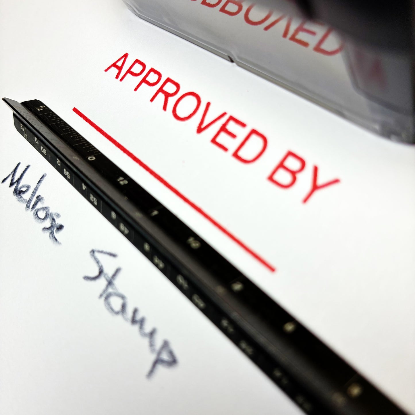 Approved By Rubber Stamp Red Ink Self Inking Ideal 4913