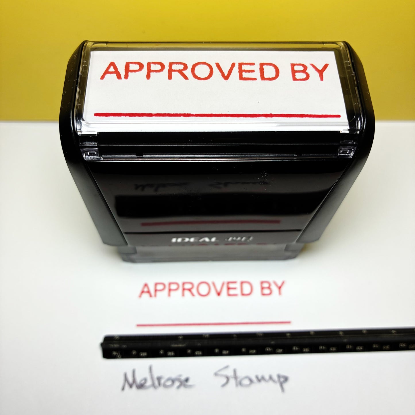 Approved By Rubber Stamp Red Ink Self Inking Ideal 4913