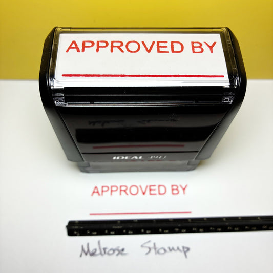 Approved By Rubber Stamp Red Ink Self Inking Ideal 4913