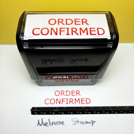 Order Confirmed Rubber Stamp Red Ink Self Inking Ideal 4913